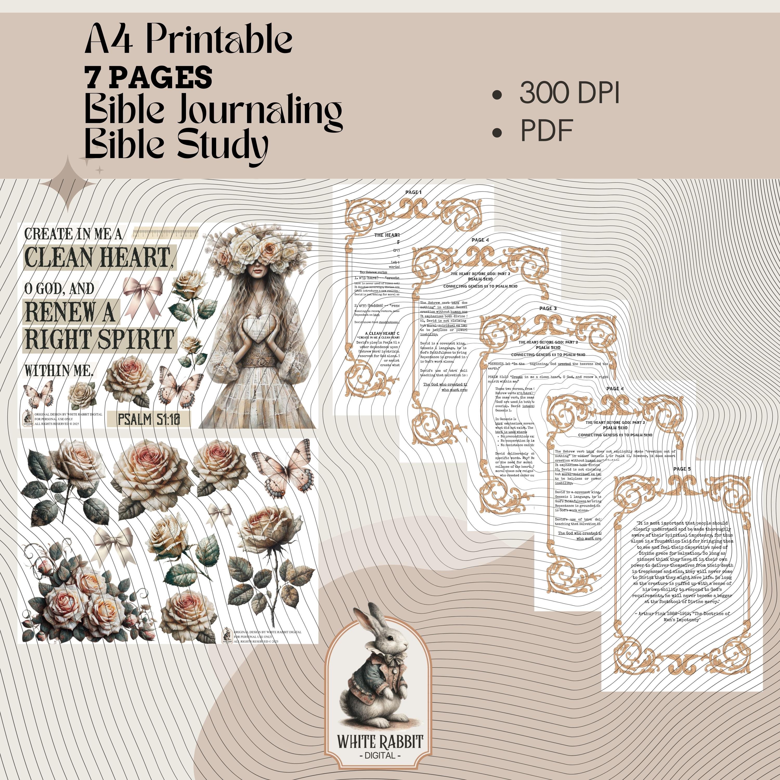 Reformed Christian - Bible Study - The Heart Before God Part 2 - Psalm 51:10 Printable (PDF)