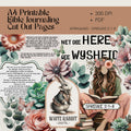 Spreuke 2:1-8 Bible Journal Pages PDF | Afrikaans | Rose Gold & Sage Fussy Cut Elements
