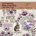 Afrikaans Bible Journal Page | Lilac Flowers, Johannes 14:27 (PDF)