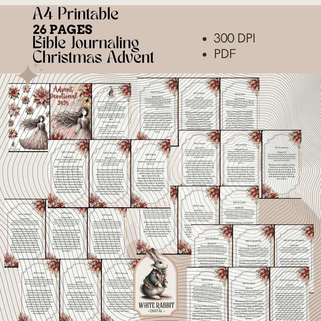 Reformed Theology Advent Printable 26 PAGES (PDF) Christmas 2025