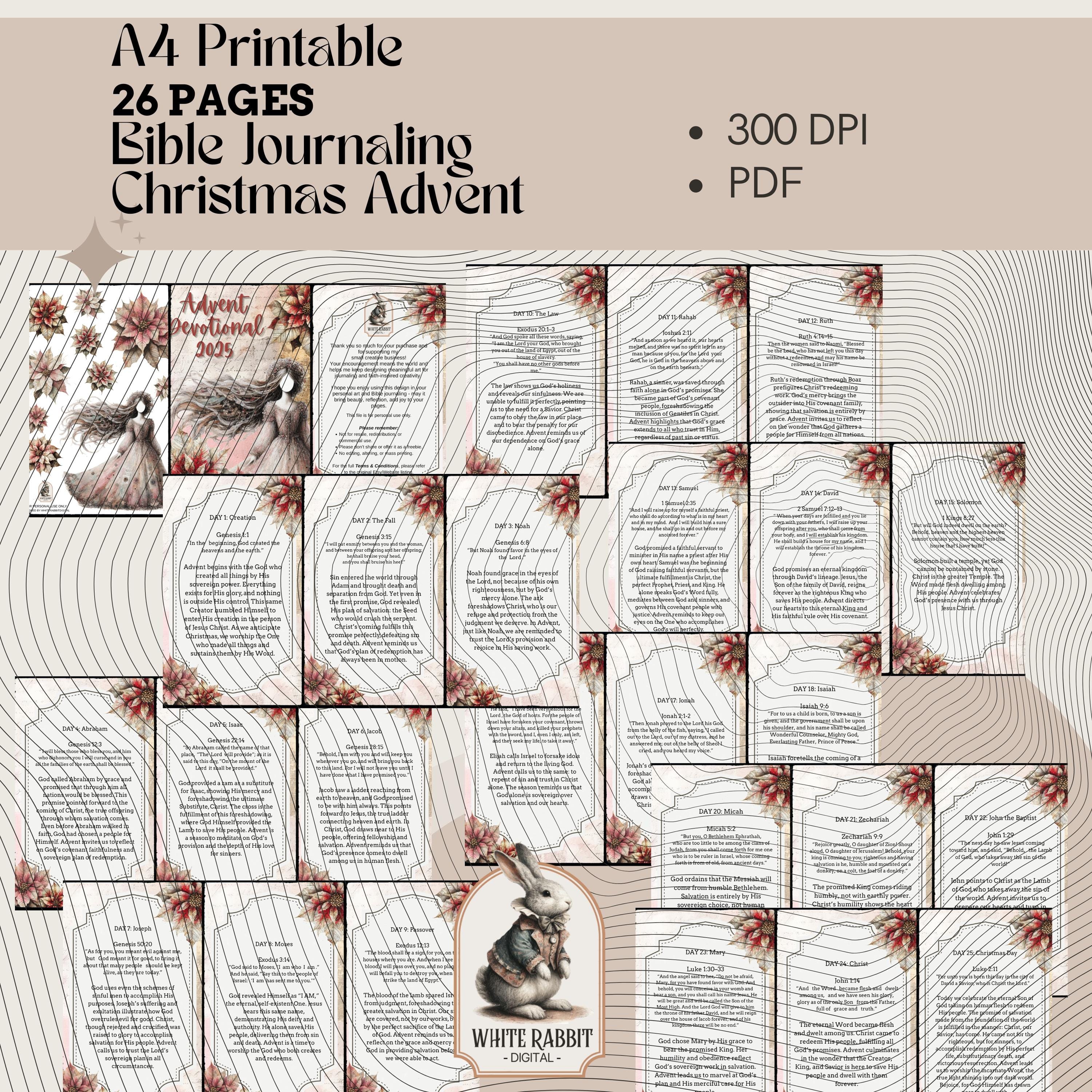 Reformed Theology Advent Printable 26 PAGES (PDF) Christmas 2025