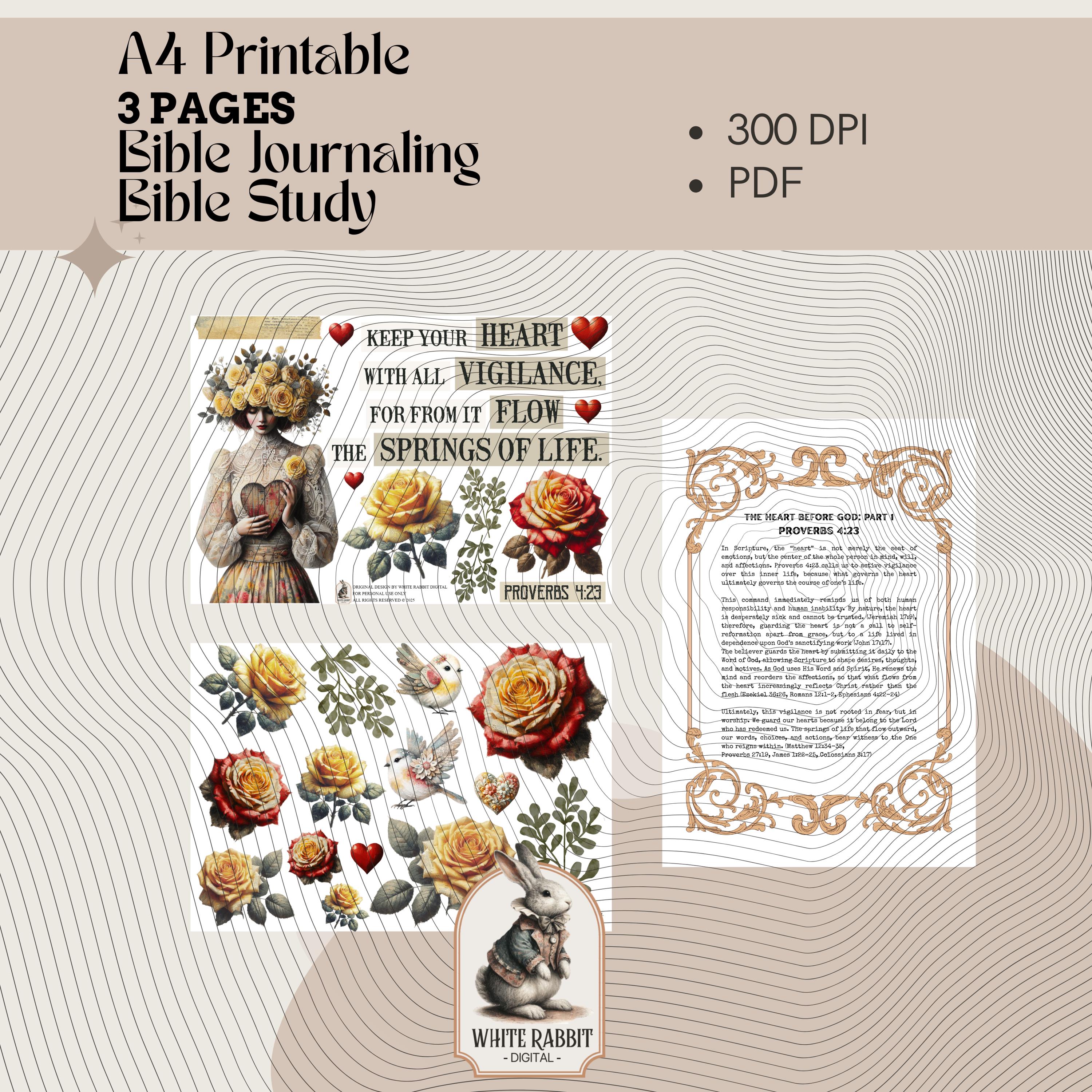 Reformed Christian - Bible Study - The Heart Before God Part 1 - Proverbs 4:23 Printable (PDF)