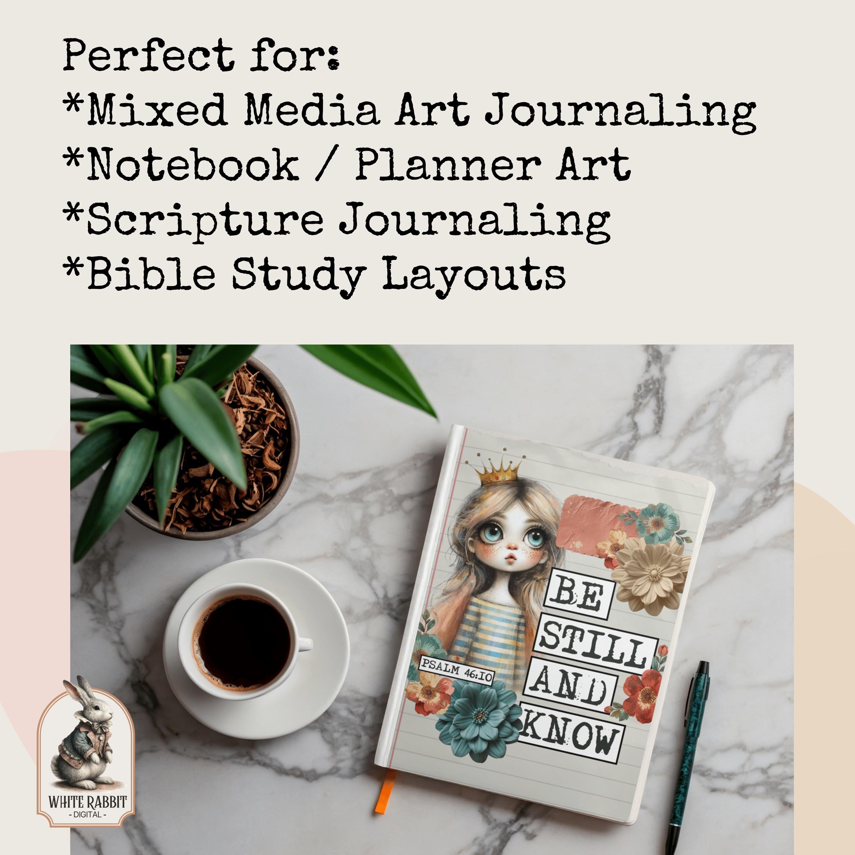 Psalm 46:10 Printable Bible Journaling Verse Kit | Be Still and Know | Instant Download