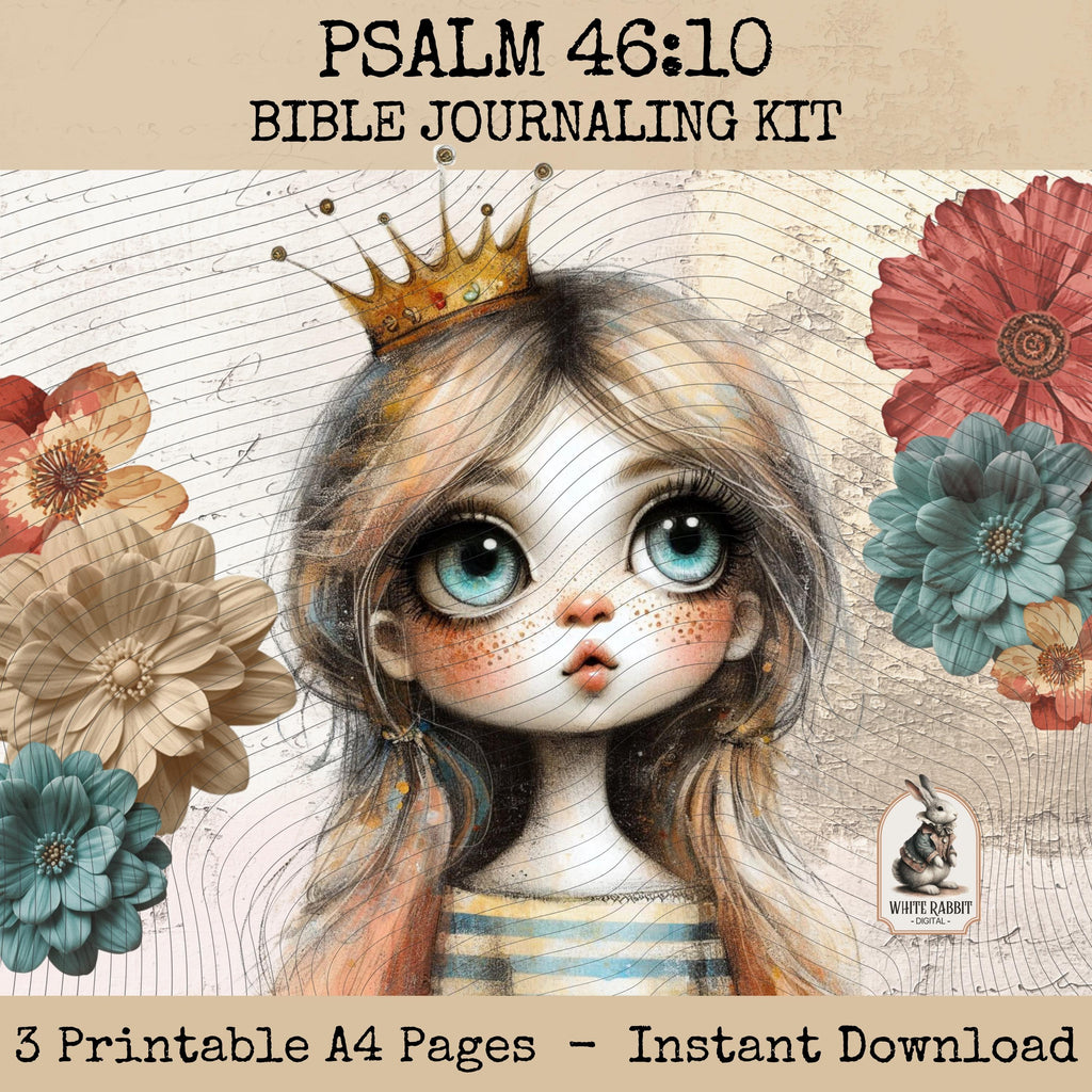 Psalm 46:10 Printable Bible Journaling Verse Kit | Be Still and Know | Instant Download