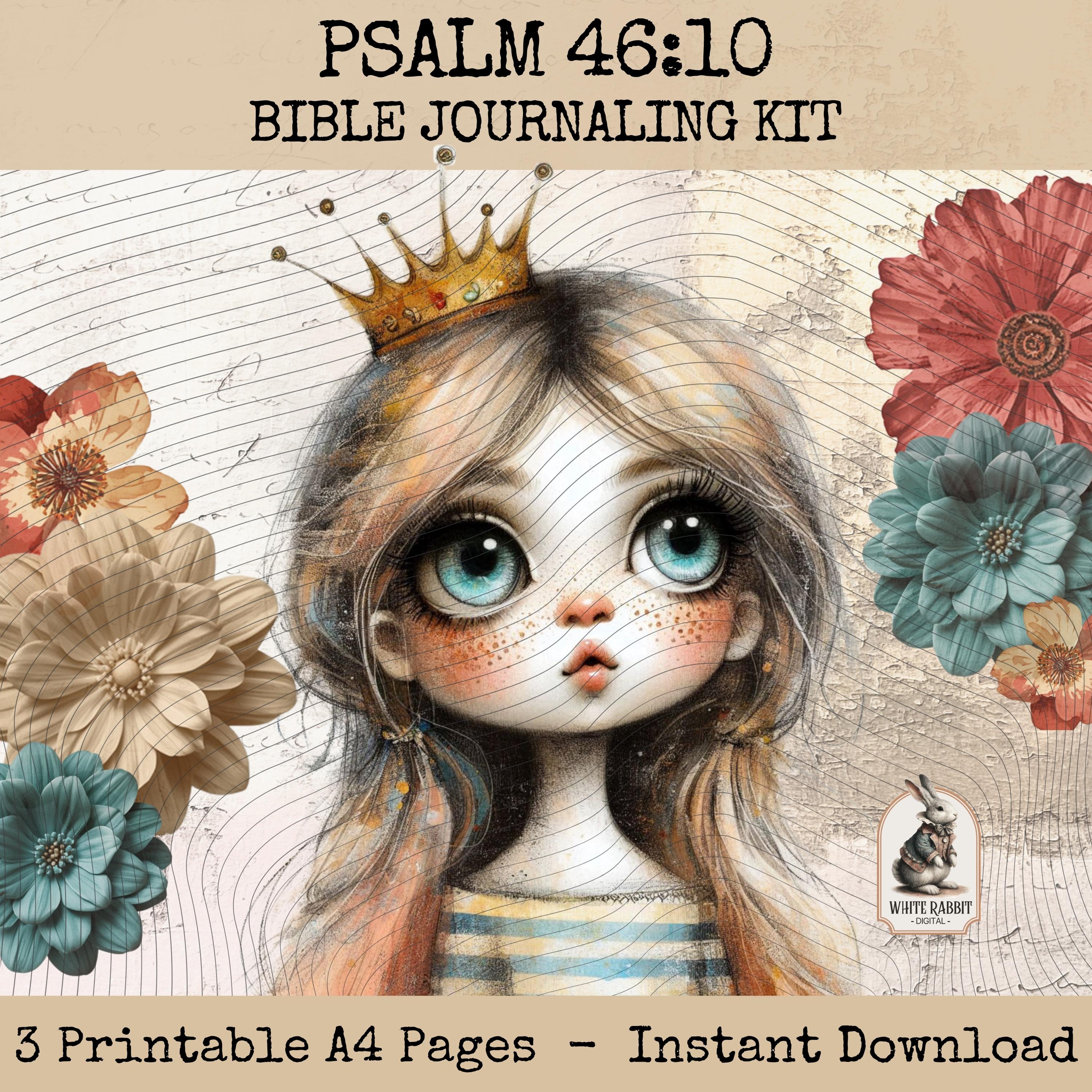 Psalm 46:10 Printable Bible Journaling Verse Kit | Be Still and Know | Instant Download