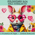 Bible Journaling Kit | Colossians 3:14 - Put On Love  | Instant Download (PDF)