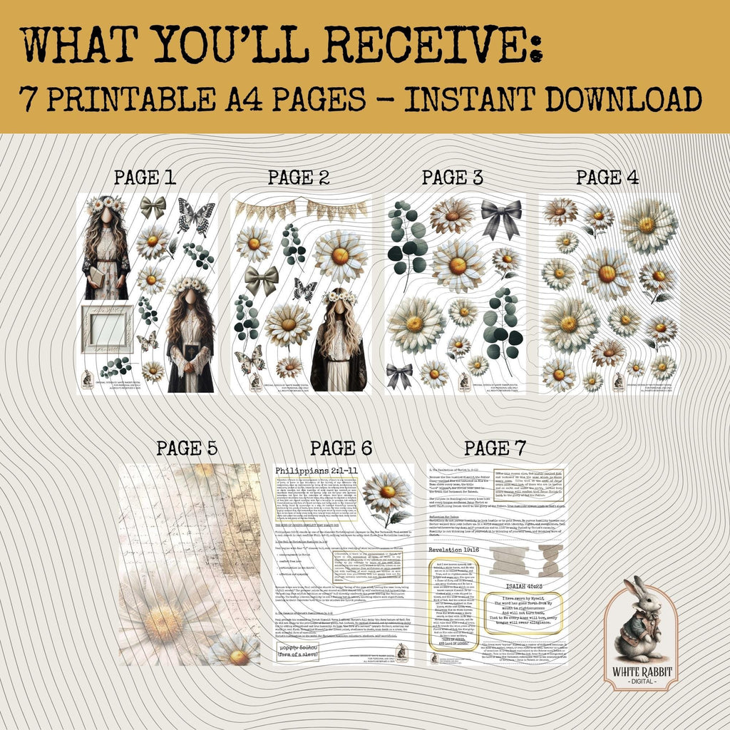 Christian Bible Study and Bible Journaling Kit | Philippians 2:1-11 | Instant Download (PDF)