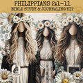 Christian Bible Study and Bible Journaling Kit | Philippians 2:1-11 | Instant Download (PDF)