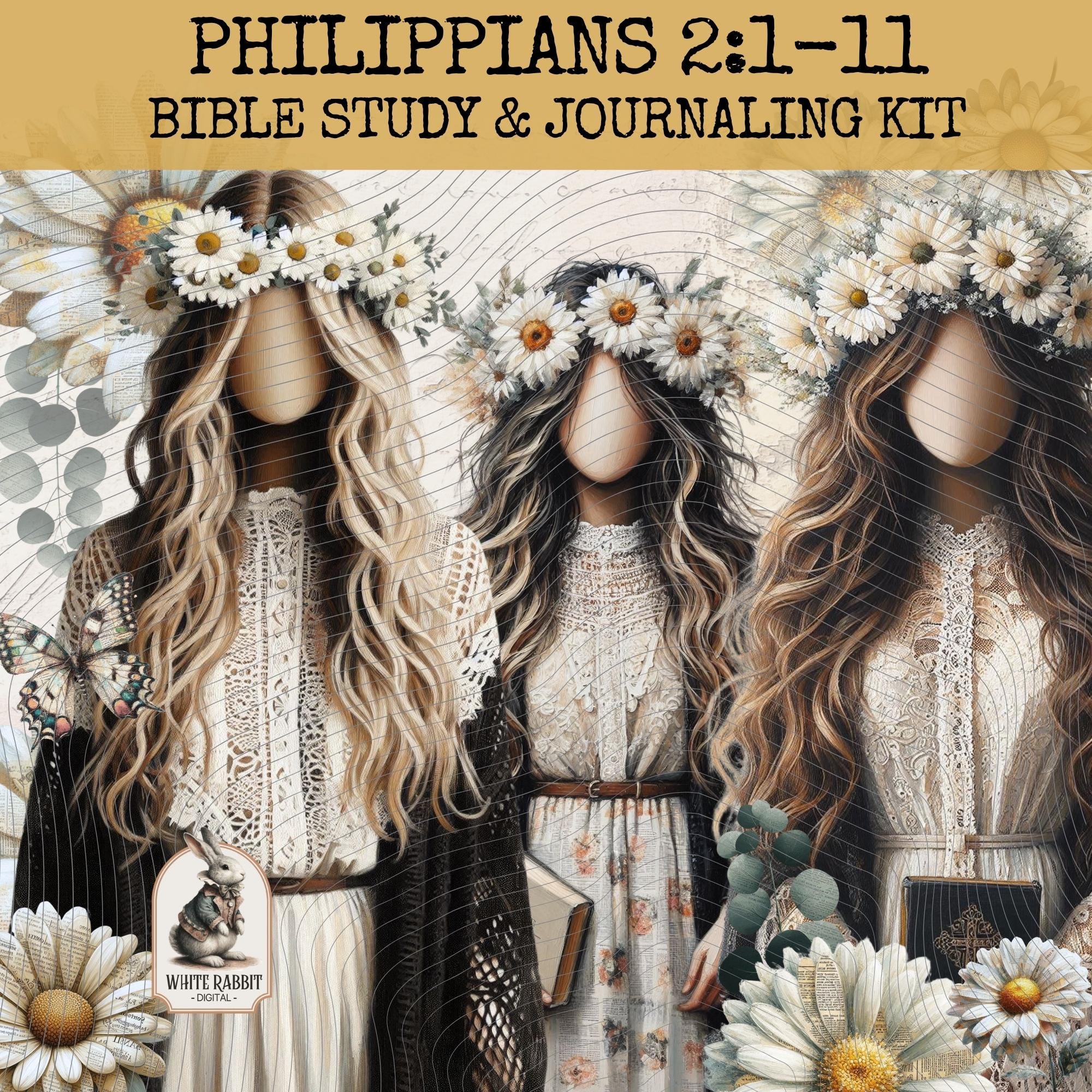 Christian Bible Study and Bible Journaling Kit | Philippians 2:1-11 | Instant Download (PDF)