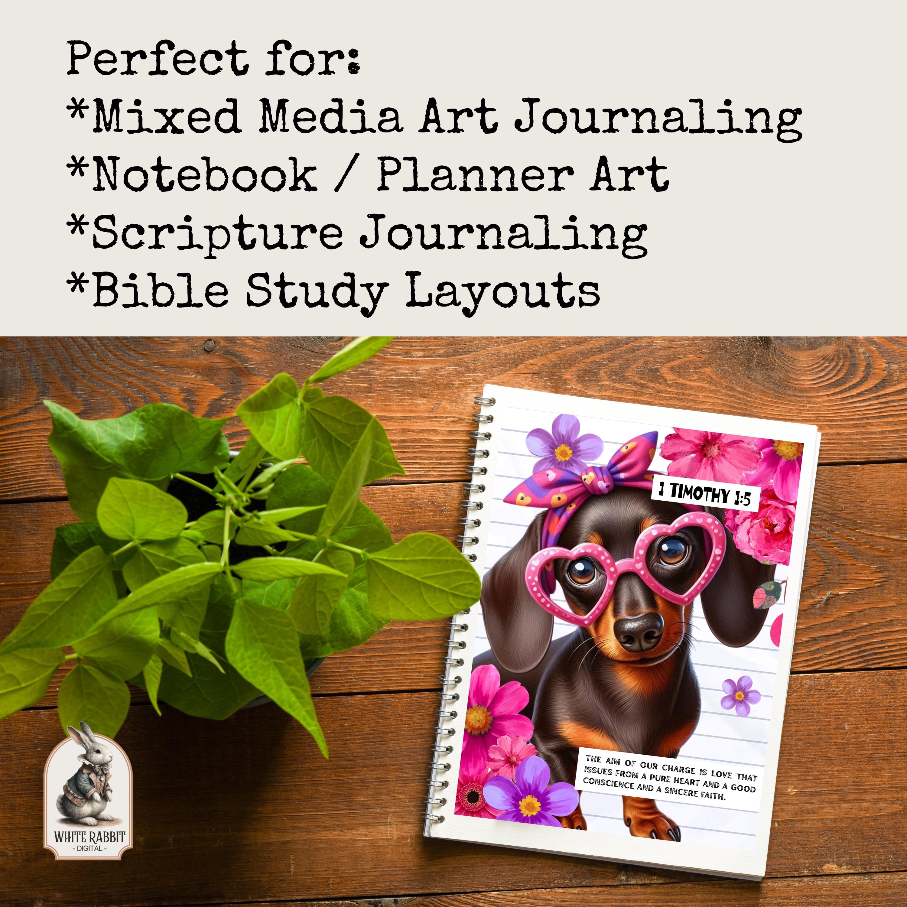 Bible Journaling Kit | 1 Timothy 1:5 - Love from a Pure Heart  | Instant Download (PDF)