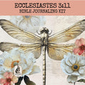 Dragonfly and Floral Bible Journaling Page | Ecclesiastes 3:11 | Instant Download (PDF)