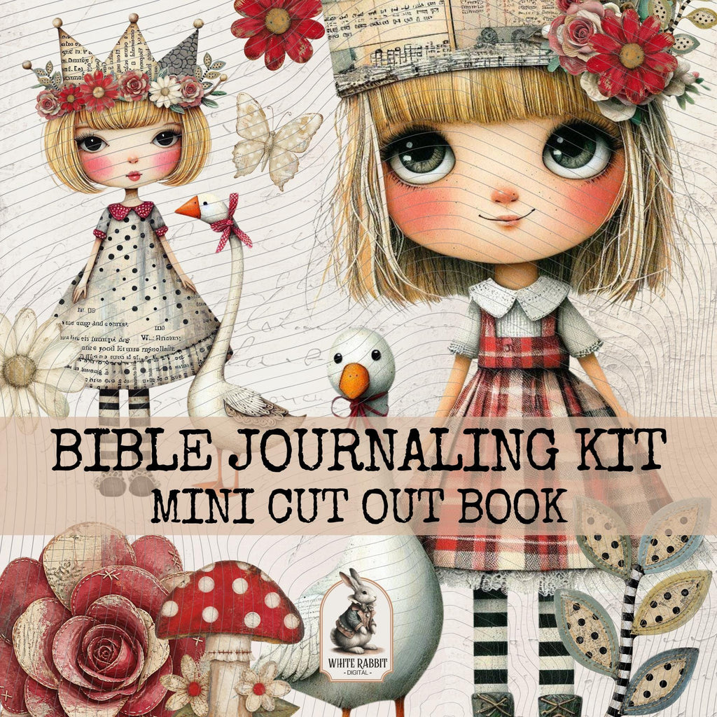 Psalm 13v6 & Psalm 16:1 Bible Journaling Kit, 6 Page Mini Cut Out Book