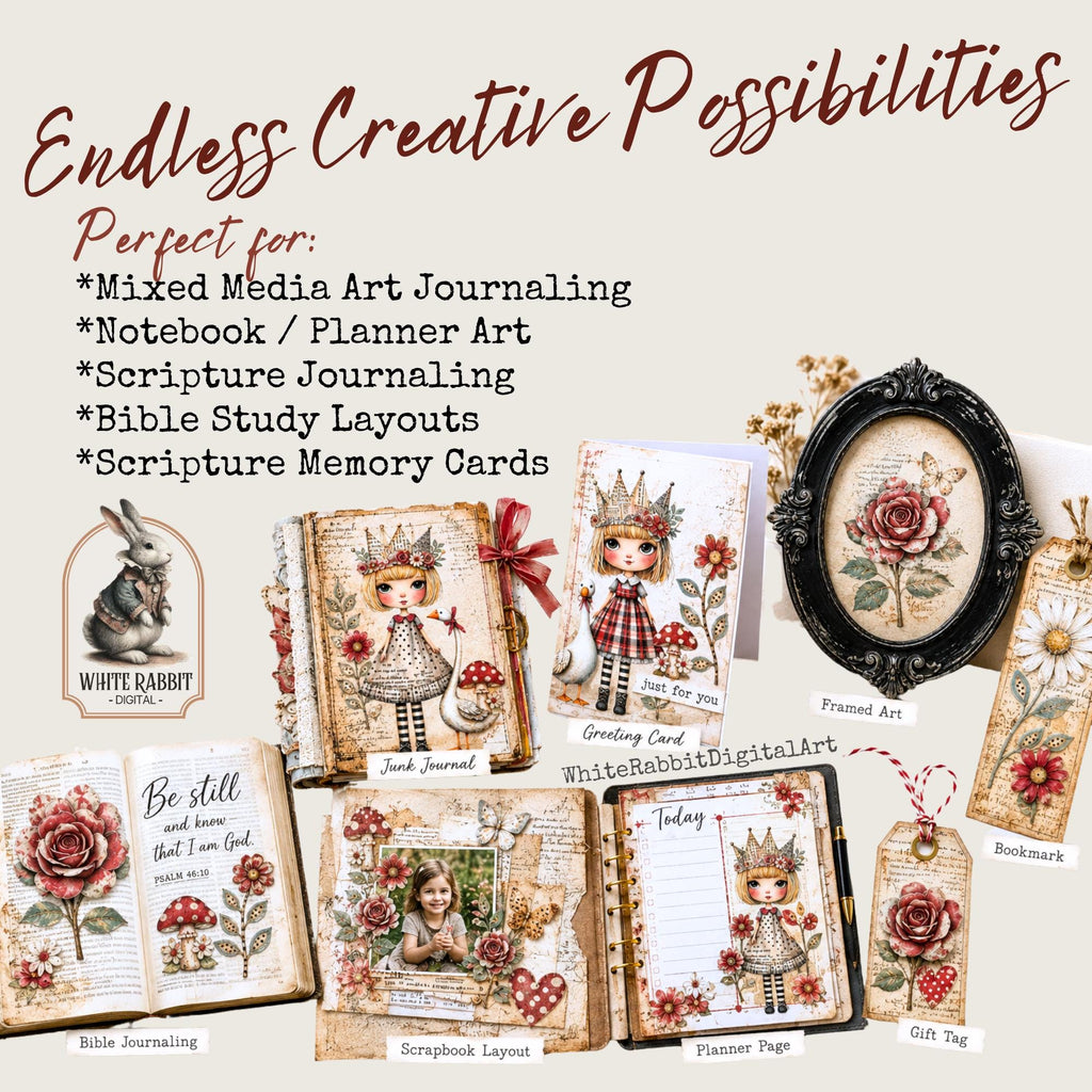 Psalm 13v6 & Psalm 16:1 Bible Journaling Kit, 6 Page Mini Cut Out Book