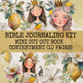 Mini Cut Out Book Instant Download | Bible Journaling Kit | Biblical Contentment | 10 Pages
